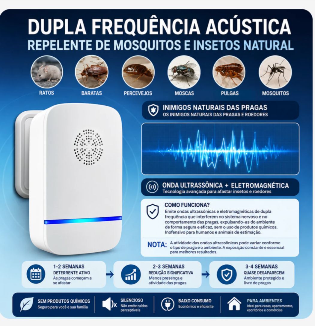 Mosquitos, baratas e noites sem paz? Transforme sua casa em um ambiente mais tranquilo e protegido.”